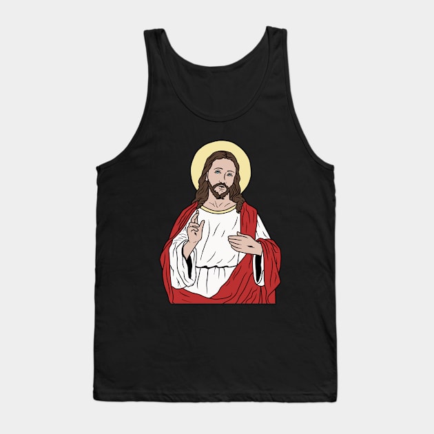 Jesus Tank Top by valentinahramov